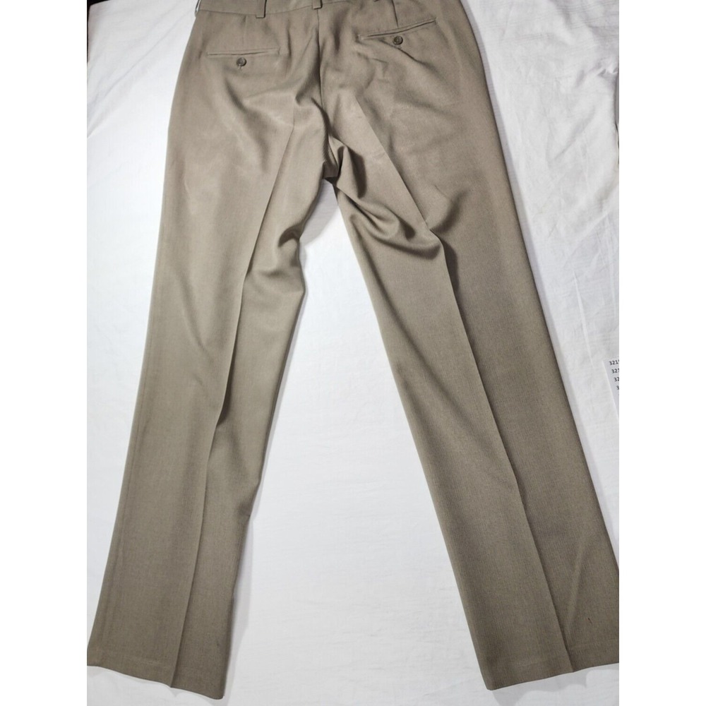 Kenneth Cole Pants Mens Size 34x34 Khaki Casual Button Zip Flat Front Belt Loops - Picture 8 of 16